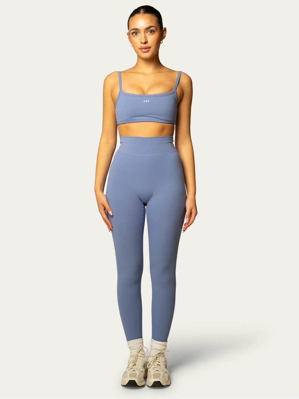 FULL SET💙 THE ESSENTIALS LEGGING & MICRO BRA IN FRENCH BLUE size large